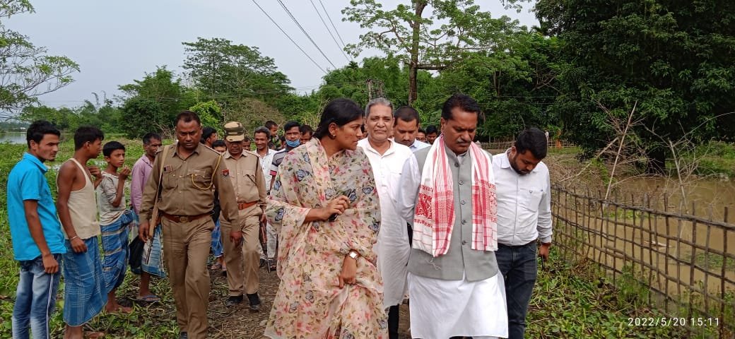 Minister Singhal visits flood affected areas under Katigorah & Borkhola constituency of Cachar district