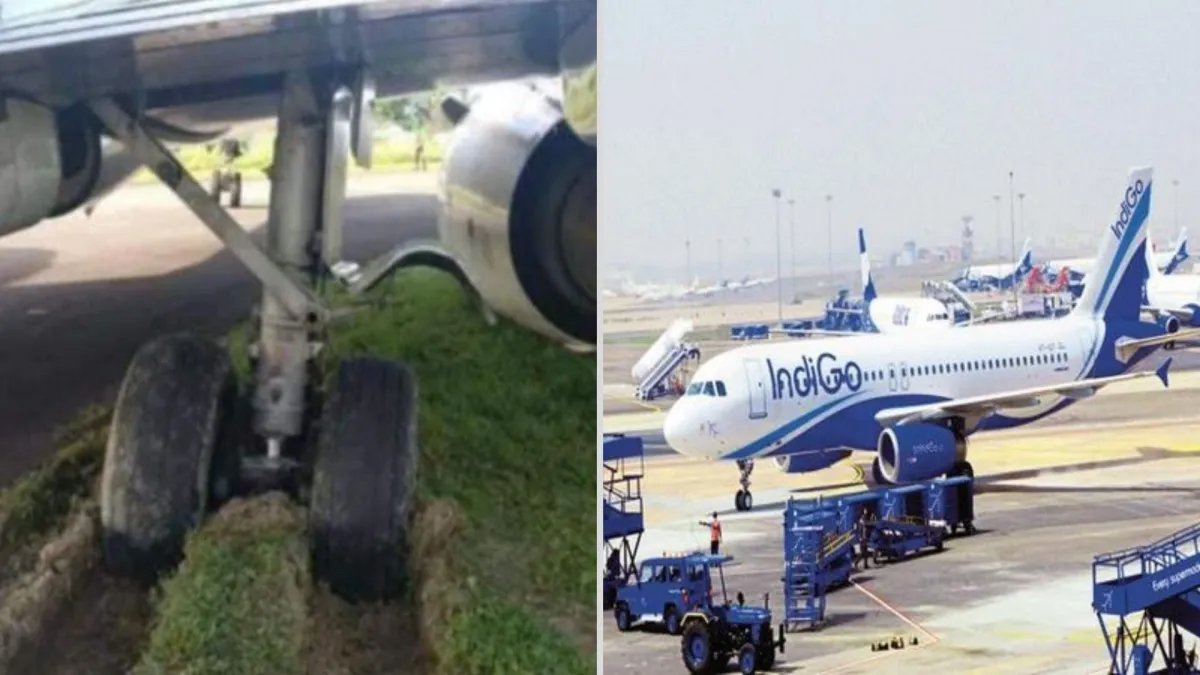 Indigo flight skids off runway in Jorhat, wheels get stuck in outfield