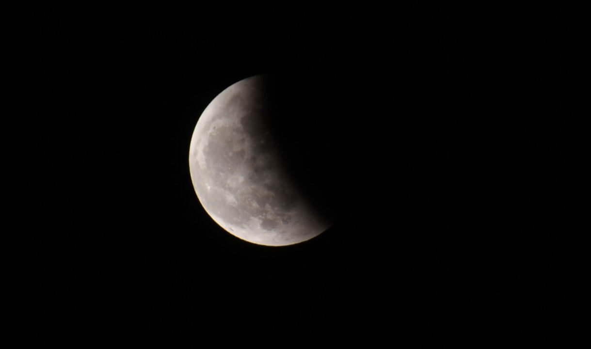 A view of lunar eclipse from Guwahati on Tuesday, November 8, 2022.