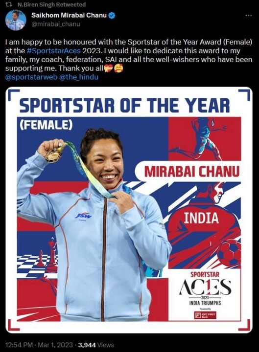 Tokyo Olympics Silver Medallist Mirabai Chanu Expresses Happiness For Securing 'Sportstar Of The Year' Award