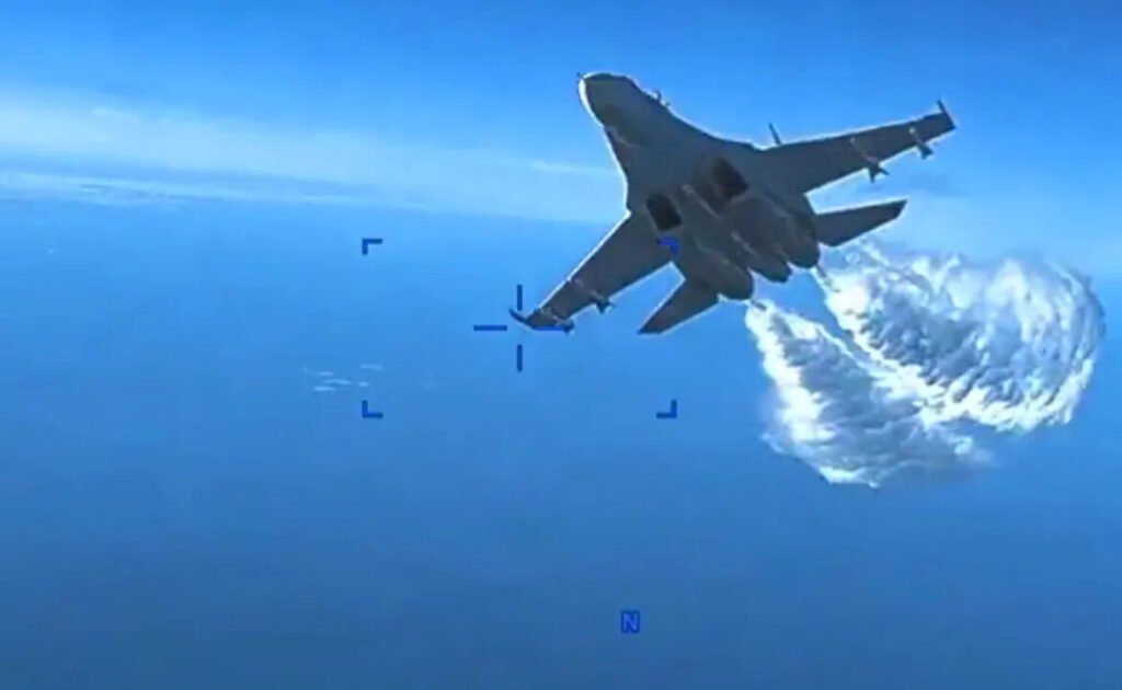 US Releases Video Of Russian Jet Dumping Fuel On Its Drone - The Hills ...