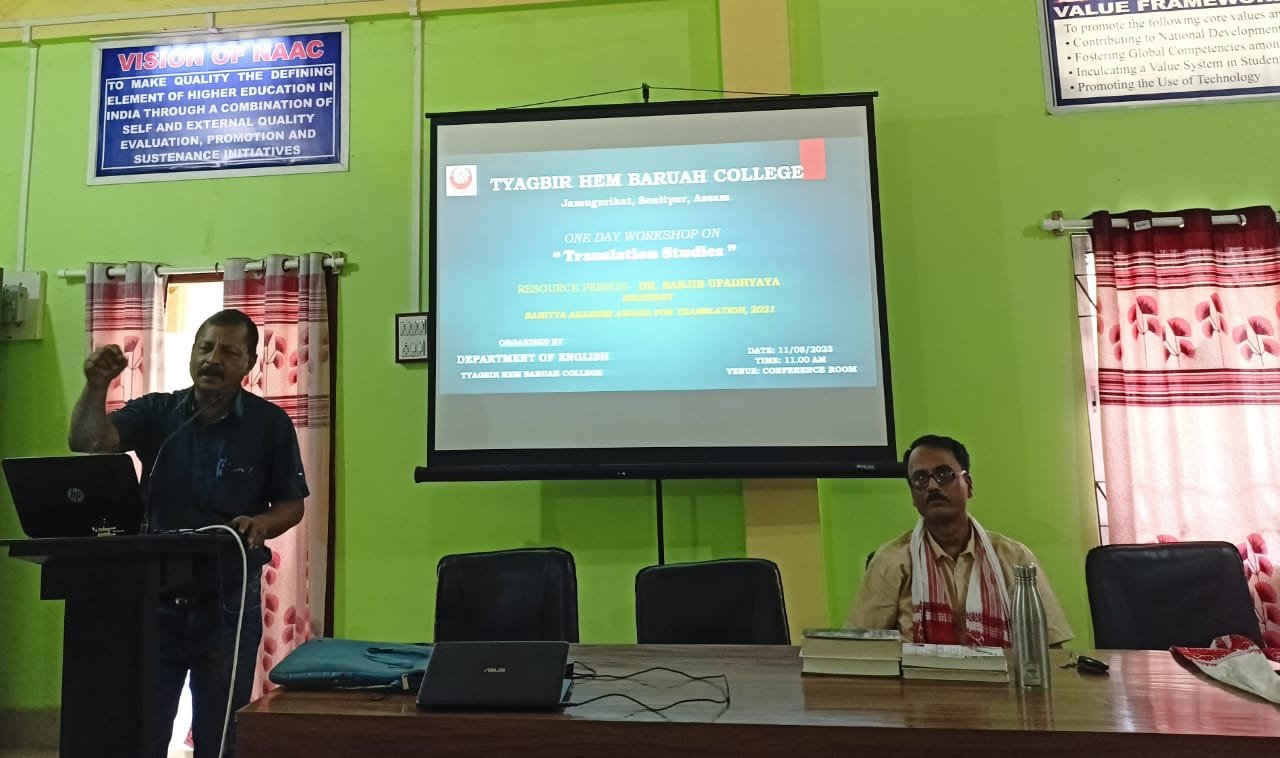 Workshop on ‘Translation Studies’ held at THB College