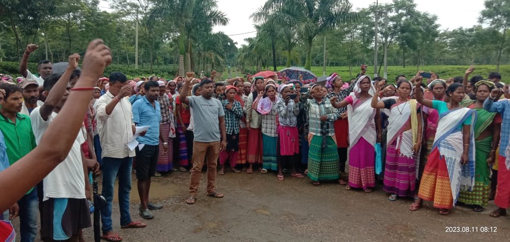 Tea garden workers protest in Margherita