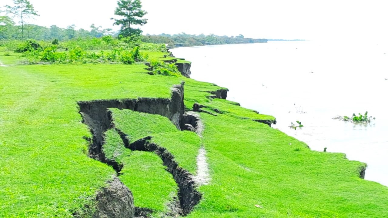 Brahmaputra erosion continues to affect Ligiribari and Desangmukh Brahmaputra erosion continues to affect Ligiribari and Desangmukh'