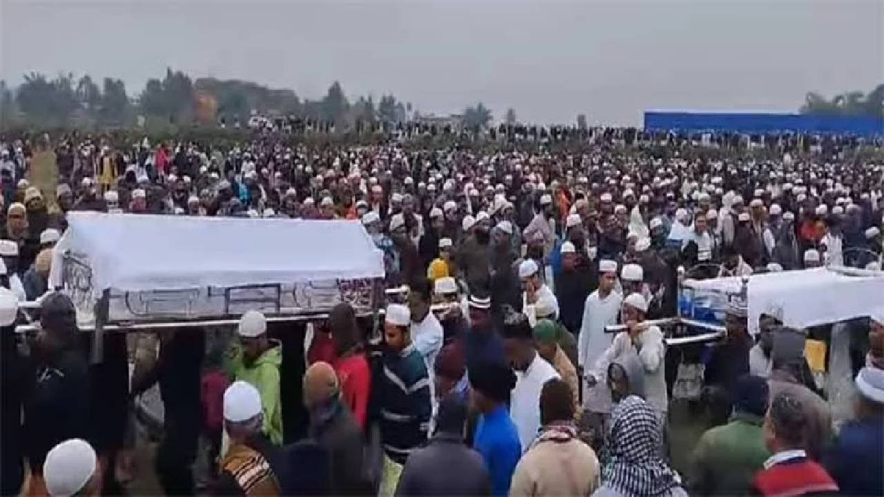 Last rites of five people gunned down in Manipur performed