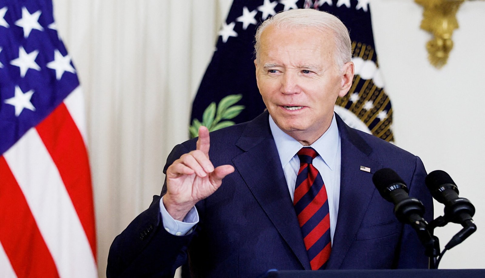 U.S. President Biden delivers remarks on healthcare coverage and the economy, in Washington