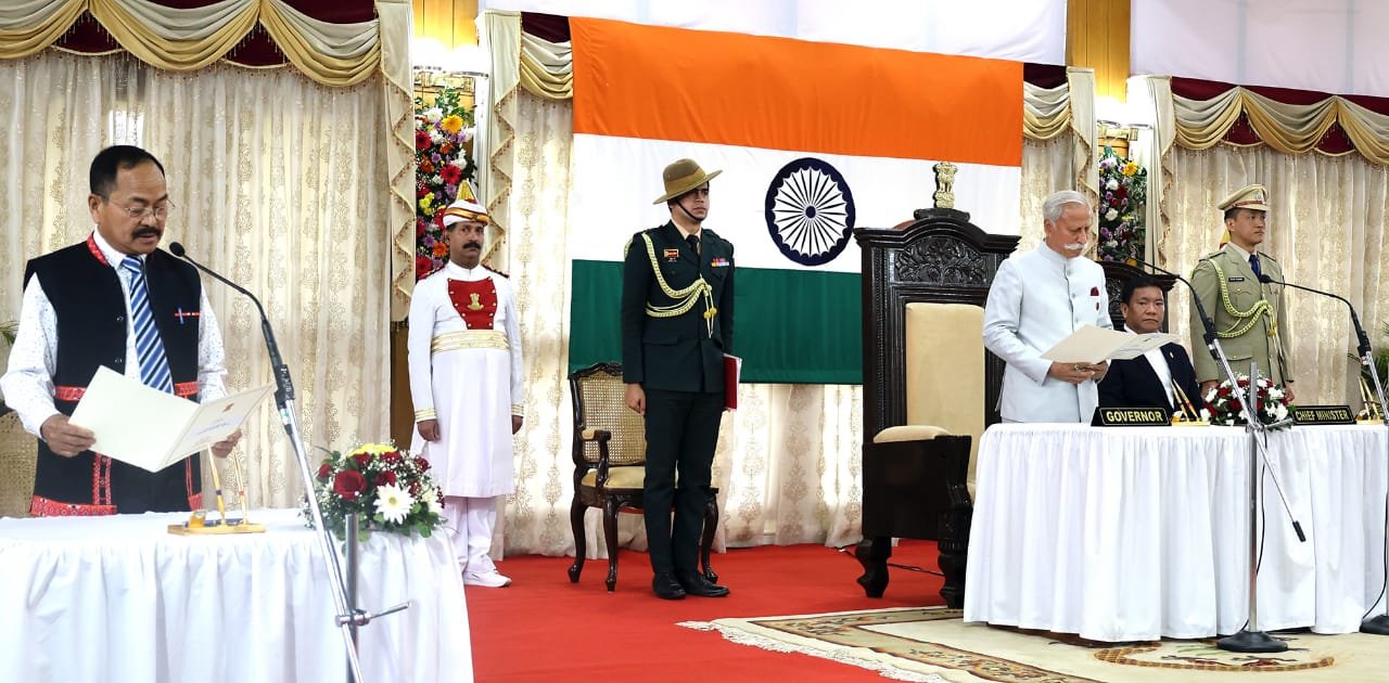 Retired bureaucrat Jalash Pertin sworn in as Arunachal Pradesh PSC member GHvW2HLWAAApt9P