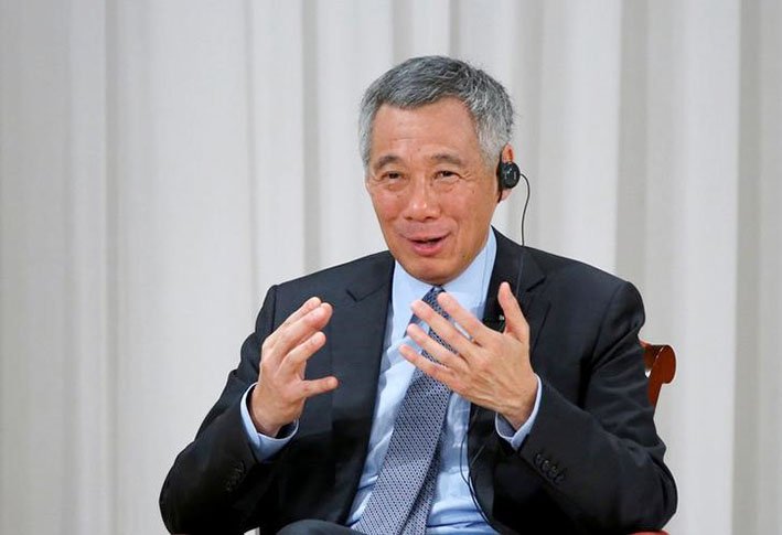 FILE PHOTO: Singapore’s PM Lee speaks at the International Conference on The Future of Asia in Tokyo