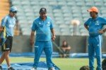 Team India head coach Gautam Gambhir during a training session a