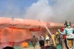 Fire at camp in Maha Kumbh Mela, none injured New Project(7)