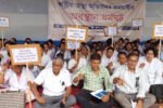 Nurses and NHM staff stage protest in Kokrajhar , Demand equal pay and job regularisation New Project(10)