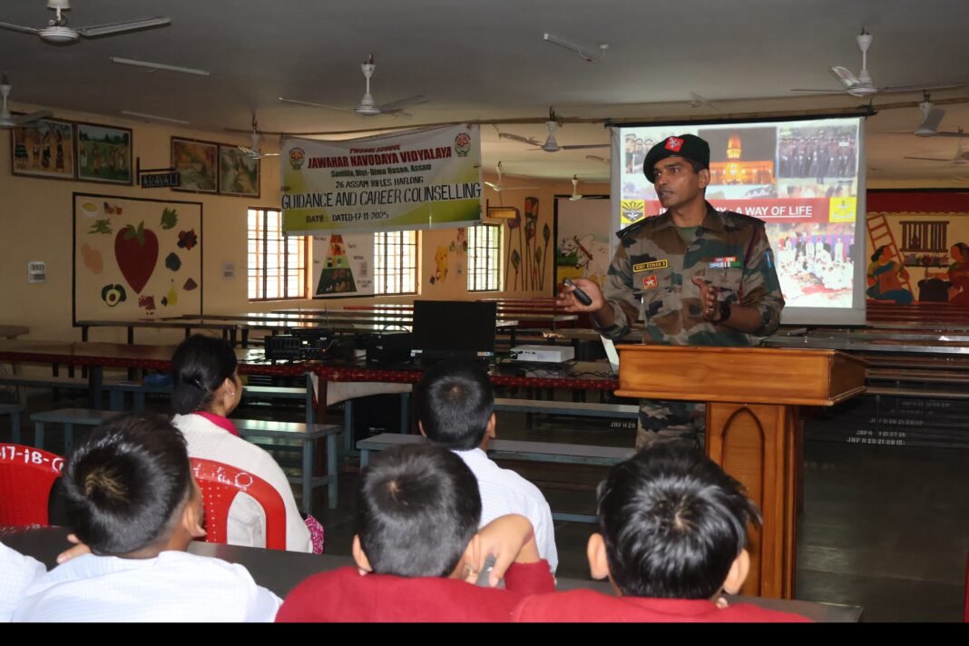 Assam Rifles Conducts Career Guidance Workshop for JNV Haflong Students