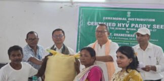 Certified HYV paddy seeds distributed to farmers in Kokrajhar